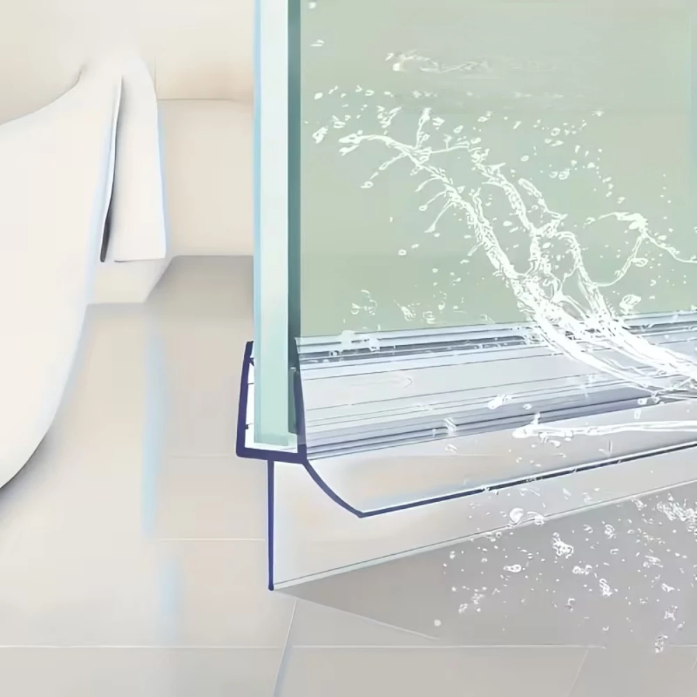 1PC Transparent Sealing Strip, Suitable for Bottom Sealing Glass Doors Transparent Bottom Strip, Suitable for Shower Doors