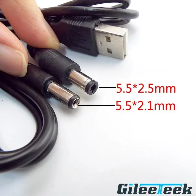 USB 2.0 Type A Male to DC Plug Power Connector For Small Electronics Devices usb Extension 0.8m USB to DC power cable