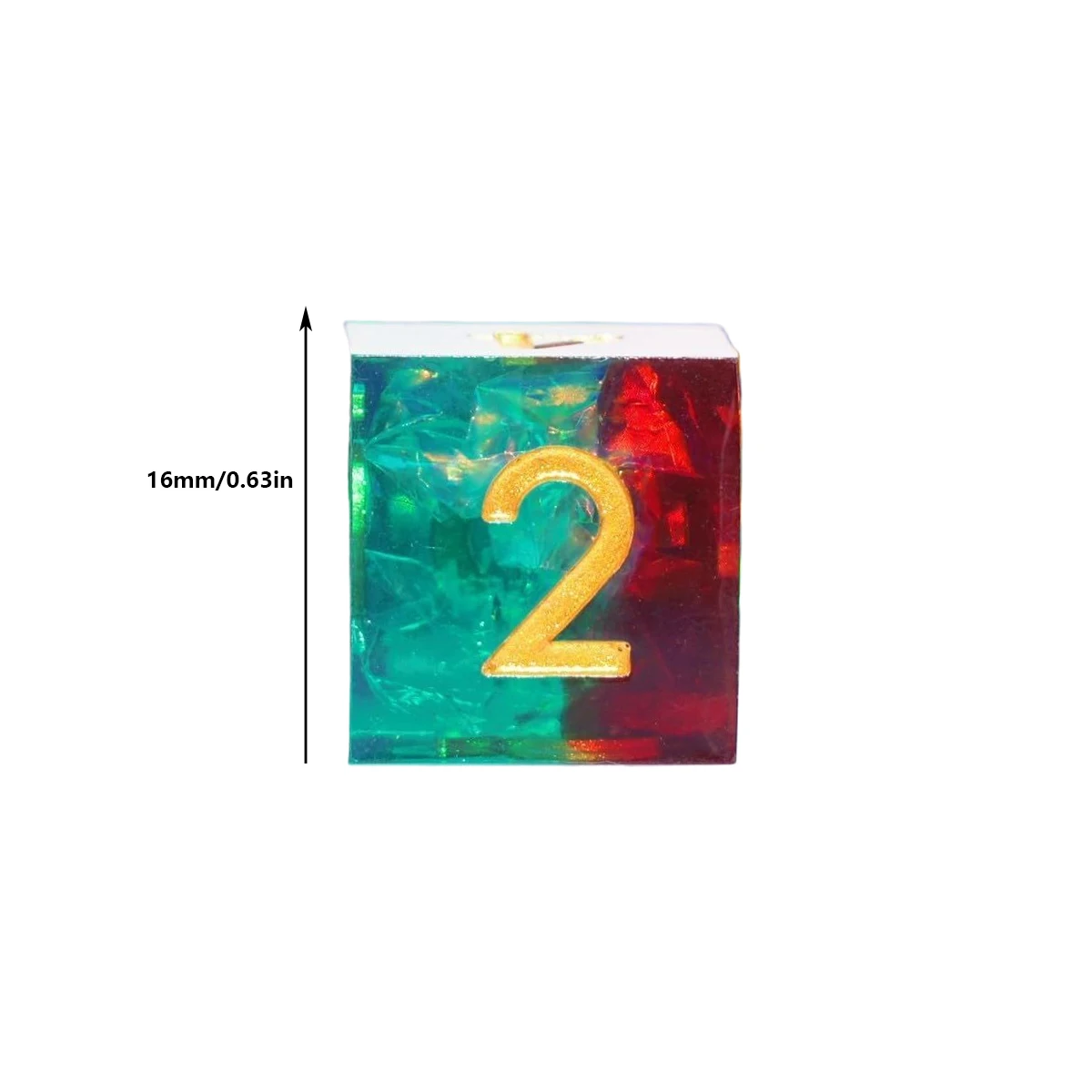 Handcrafted Precision Resin Dice Set (7-Piece) - Multi-Faceted Math Teaching Dice for RPG & Board Games: D20, D12, D100, D10, D6