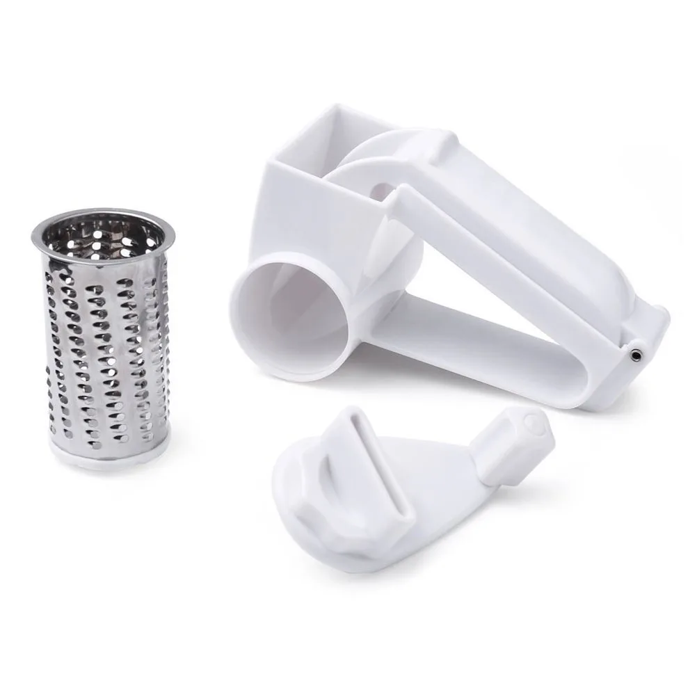 

Multi Function Grater Cheese Shredder Stainless Steel Blades Rotary Manual Hand Crank Easy Clean Kitchen Bar Tools