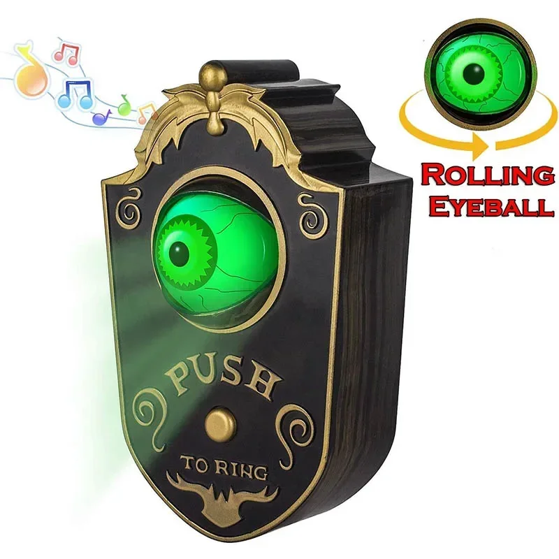 

Halloween Decoration One-eyed Doorbell Horror Props Ghost's Day Glowing Home Hanging Electric Luminous Sounding Eyeball Doorbell