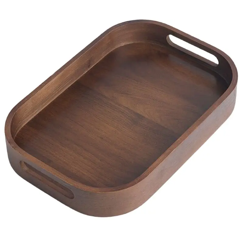 M12K-Tea Tray Home Small Tray Tea Cup Tea Tray Tea Set Storage Plate Solid Bamboo Tea Plate M
