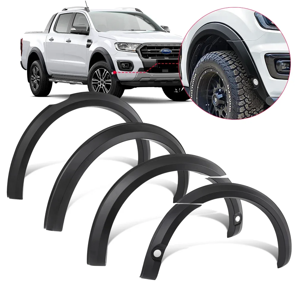 Fender Flares Wheel Arch Fender Accessories Mudguard With Sensor for Ford Ranger Wildtrak T9 2019 2020 2021 2022