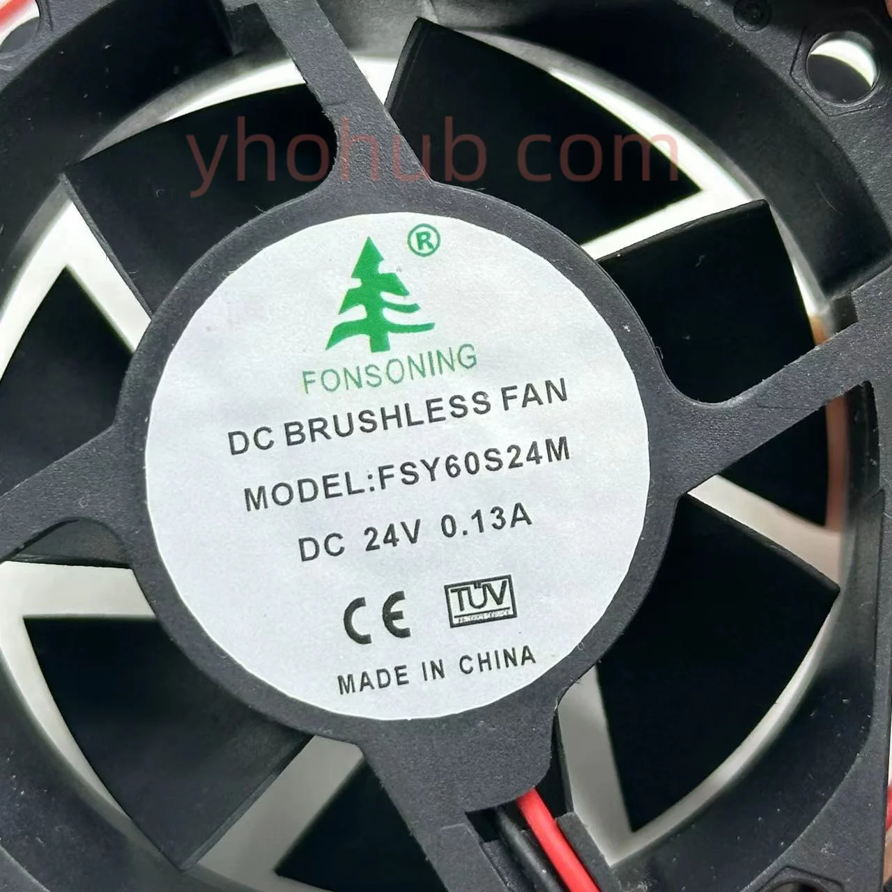 

FONSONING FSY60S24M Server Cooling Fan DC 24V 0.13A 60x60x25mm 2-wire