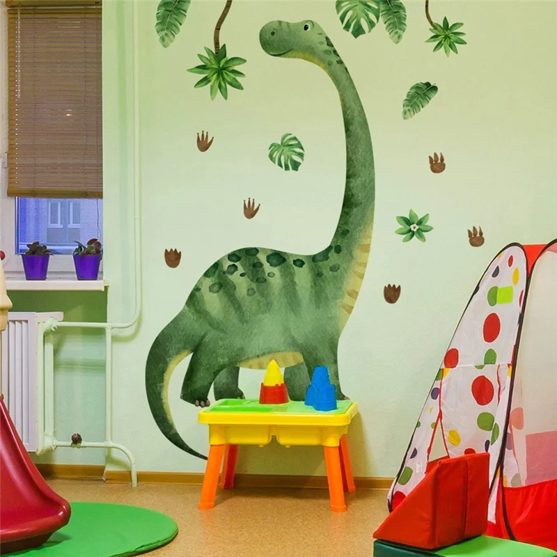 AAAN-Big Size Dinosaur Wallpaper For Boy Room Decor Cute Animal Dinosaur Wall Stickers Decoration Children's Room Mural Decal