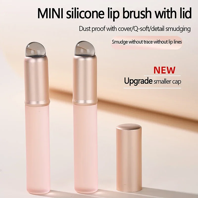1PCS Silicone Lip Brush Round Head Brush Concealer Brush Lip Brush Finger Pulp Brush Lipstick Cover Makeup Brush Makeup Tools