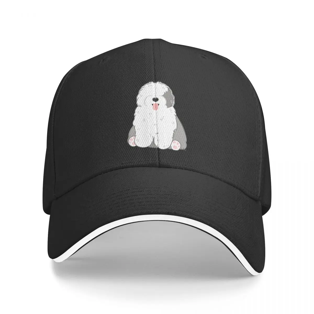 LOVE Old English Sheepdog - Gray and White 3 Baseball Cap custom Hat Sunhat party Hat Military Tactical Cap Mens Caps Women's