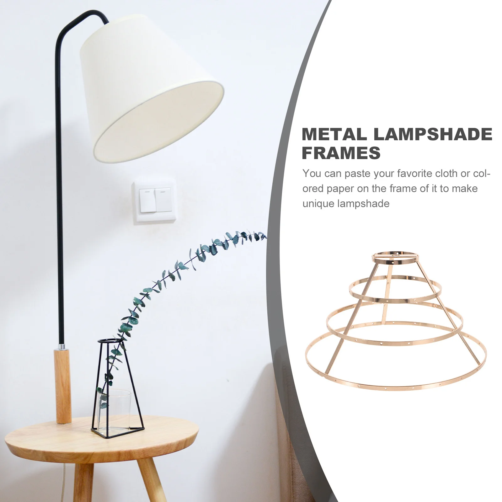 

Crystal Lamp Iron Diy Table Lamp Shade Frame Metal Light Accessories Lampshade Making Frame For Night Light Decor