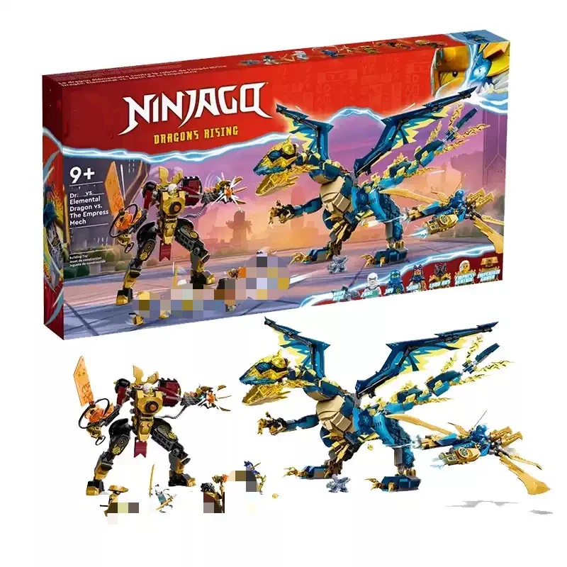 

Phantommer Ninjara Dragon Risee Elementall Dragon War Queenen Mecha Assembly Building Block Toy Boy Ornament Gift