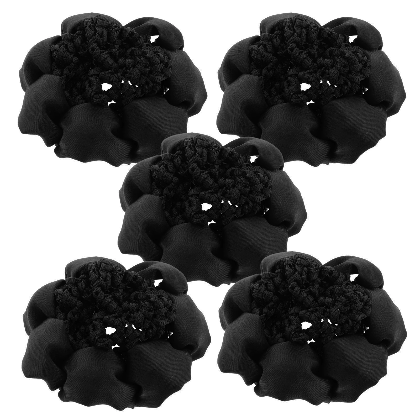 

5pcs Invisible Elastic Net Bun Cover For Ballet Dance Skating Nurses Reusable Protector Comfortable Durable Hair Styling