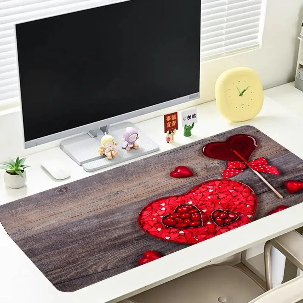 Ruby diamond heart gaming mat HD printing natural rubber luxury girl wear-resistant non-slip Keyboard Pad for Laptop