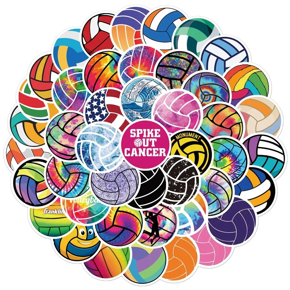 10/30/50/PCS Various Ball Sports Stickers Decoration Skateboard Helmet Laptop iPad Refrigerator Waterproof Sticker Toy Wholesale