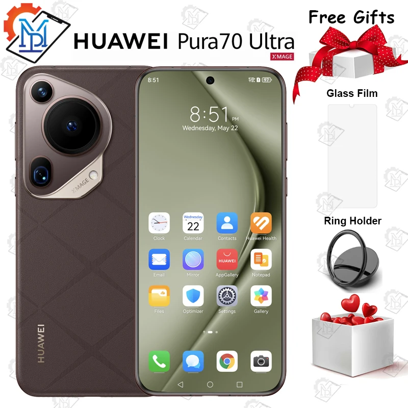 Original Huawei Pura 70 Ultra 6.8 Inches 120Hz Screen Kirin 9010 HarmonyOS 4.2 1-Inch Retractable Main Cam NFC Smartphone