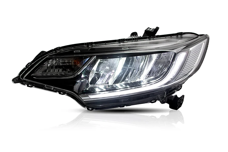 Paar Auto-Scheinwerfer-Baugruppe für Honda Fit Jazz GK5 2014–2018, Auto-Frontlicht, Plug & Play, Auto-LED-Scheinwerfersystem