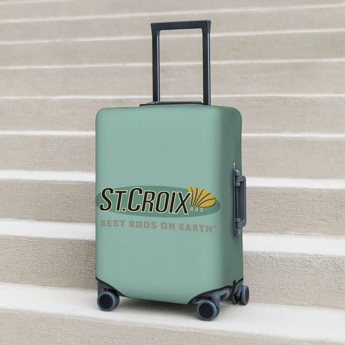 

Life Love St Croix Merch Suitcase Cover Protection Elastic Travel Luggage Protector Covers for 18-32 Inch