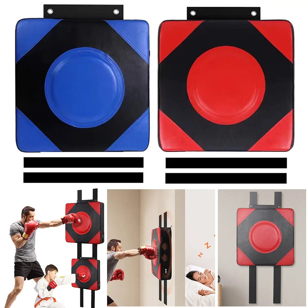 Boxing Punch Target PU Leather Boxing Mats Adjustable Height Boxing Training Sandbag Wall Punching Pad for Fitness Taekwondo