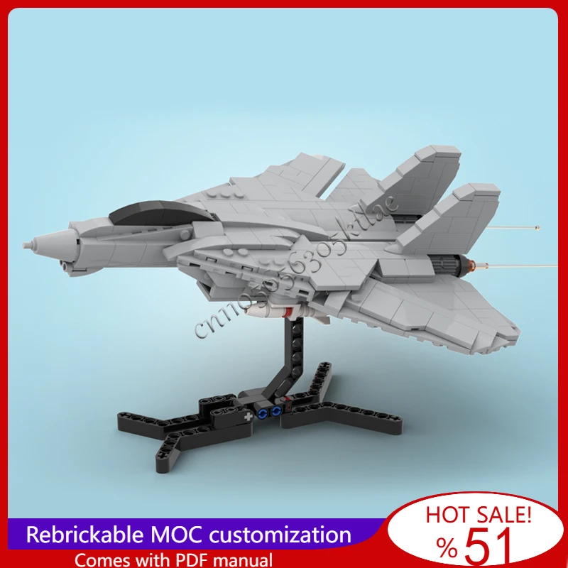 350 Teile MOC Berühmter Film F14 Tomcat Militärkampfmodell Zusammengebaut Pädagogisch Kreativ Für Kinder Spielzeug Überraschung Weihnachtsgeschenk