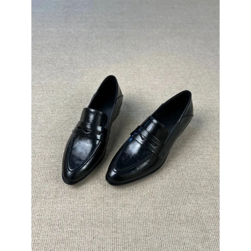 Elegante Slipper mit eckiger Spitze für Damen, modische, schlichte, flache Schuhe.