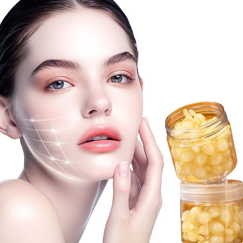 50 Capsules of L-Vc Firming Anti-Wrinkle Serum—Suitable for All Light Brown Skin Tones, Brightens Light Brown Skin Tones, Deeply Moisturizes. Makes Light Brown Skin Look Younger, Skin Care Essence Capsules, Portable Facial and Neck Travel Gel, Youthful Complexion.