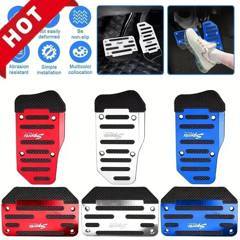 Universal Automobile Foot Pedal Automobile Non-slip Foot Pedal Aluminum Manual/automatic Throttle Brake Pedal Cover Set