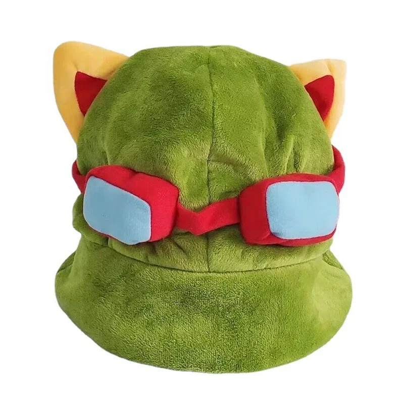 Anime Game LOL Swift Scout Teemo Cosplay Hat Men Women Kawaii Cute Hats Carnival Halloween Party Roleplay Props Green Cap