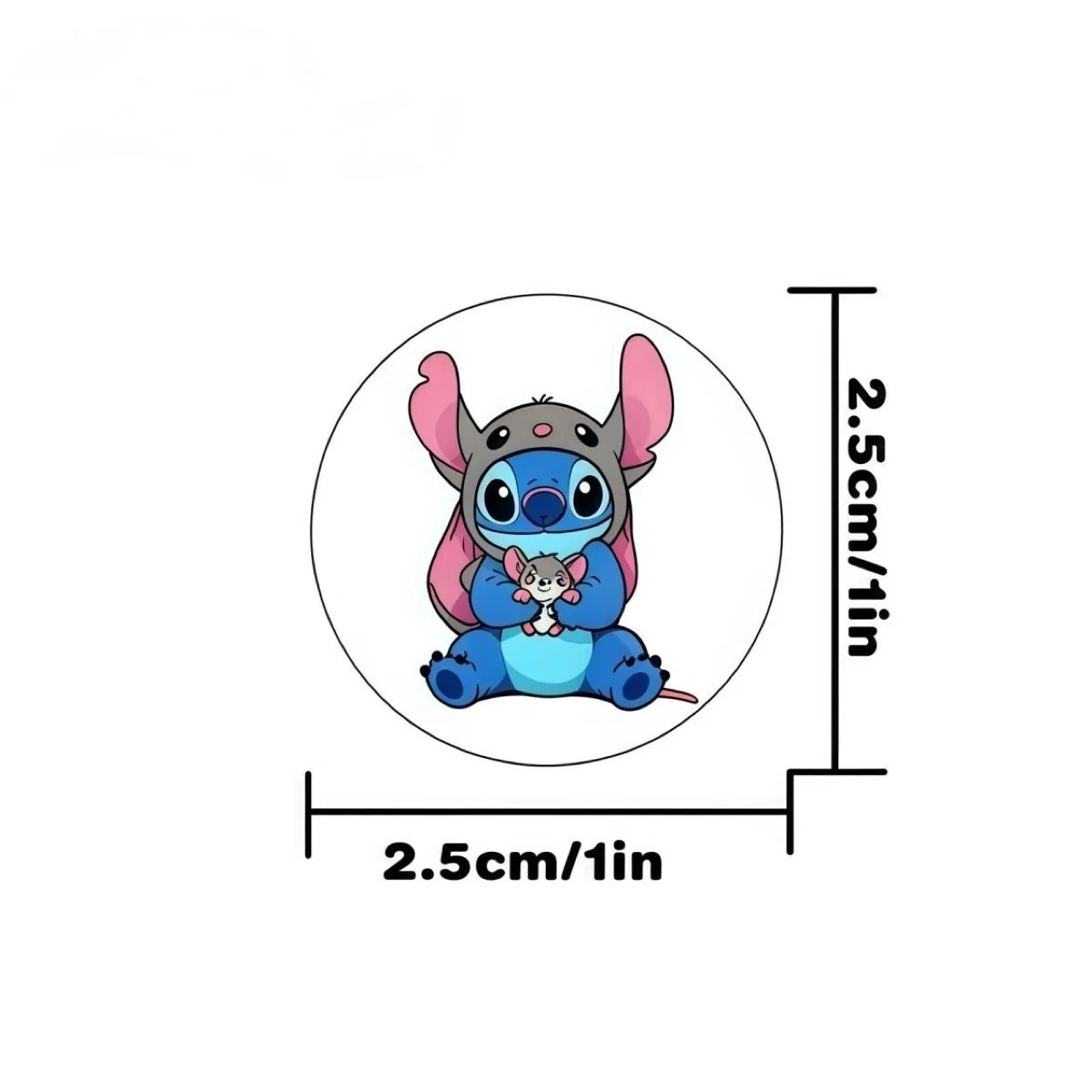 500 adesivi Disney Kawaii Stitch fai da te (12 disegni, circa 2,5 cm) adesivi decorativi per caramelle per feste con etichette sigillo anime