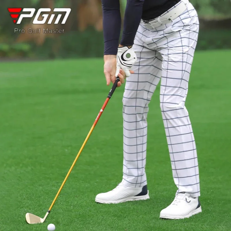 PGM Men Golf Pants Male Waterproof Fast Dry Trousers Men Breathable Plaid Sports Pants Elastic Casual Golf Sweatpants XXS-XXXL