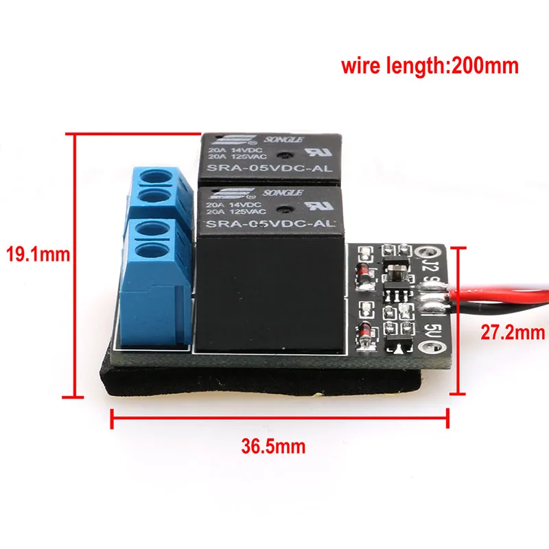 Interruptor de relé PWM 2 en 1, módulo de encendido y apagado electrónico de luz de Control remoto para modelo de Avión RC, Dron, receptor de 5V,