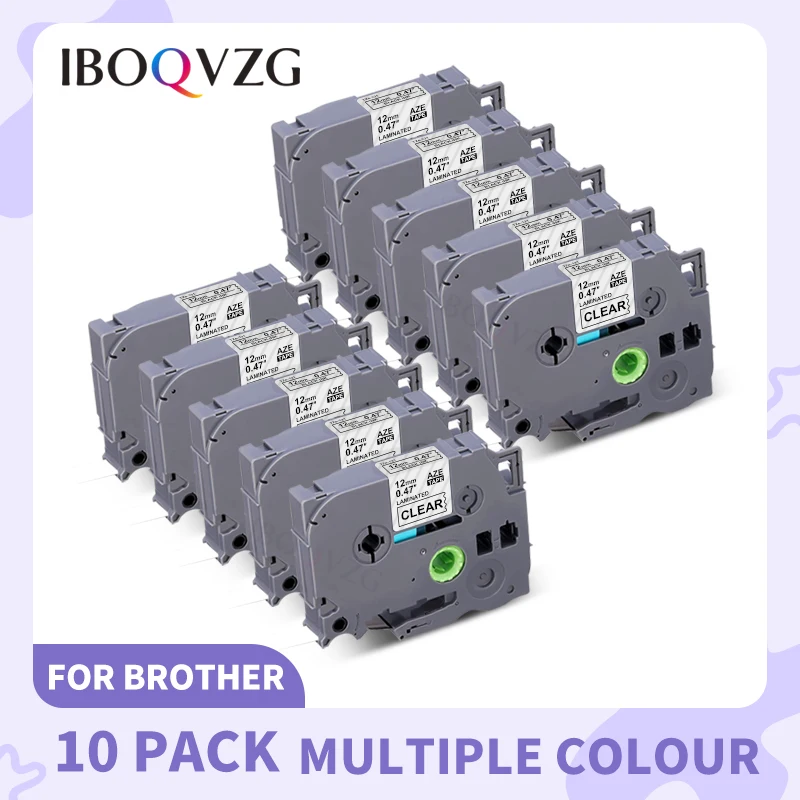 

IBOQVZG 10Pcs 6/9/12/18/24mm 231 Label Tape Compatible for Brother P-Touch Label Maker for TZ TZE 131 231 431 531 631 731 Ribbon