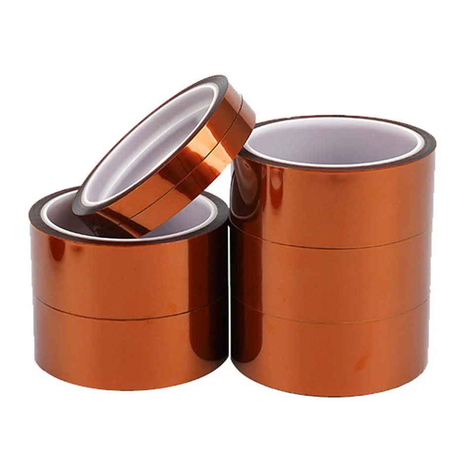 High Temp Polyimide Tape Heat Resistant Thermal Tape for 3D Printing Sublimation No Residue Amber Electrical Tape PCB Solder