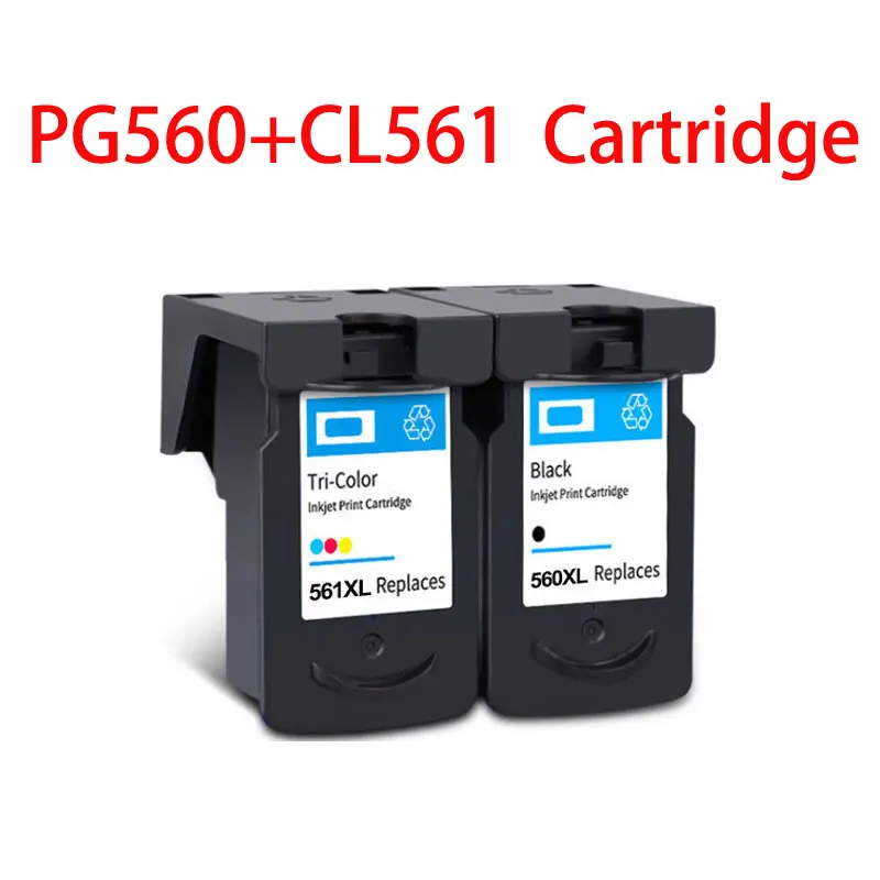 Compatible Refillable Ink Cartridge For Canon PG560 CL561​  PIXMA TS5350 TS5351 TS5352 TS5353 TS7450 TS7451 Printer