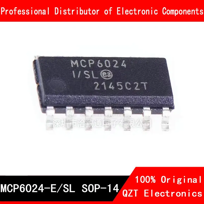 10pcs/lot MCP6024-I/SL SOP MCP6024 MCP6024-ISL MCP6024-E/SL SOP-14 new original In Stock