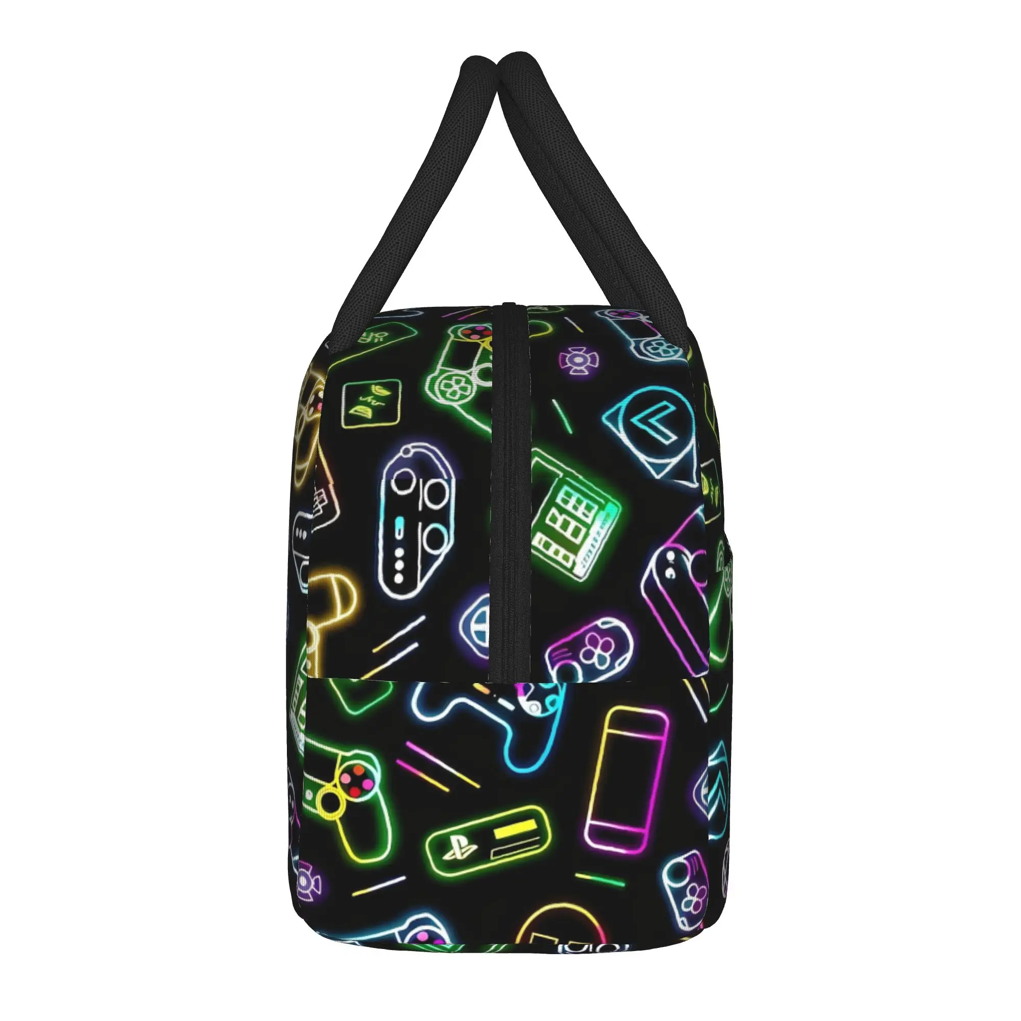 Video Game Gaming Controller Insulated Lunch Bags Thermal Bag Reusable,Lunch Container  Large Tote Lunch Box Men Women