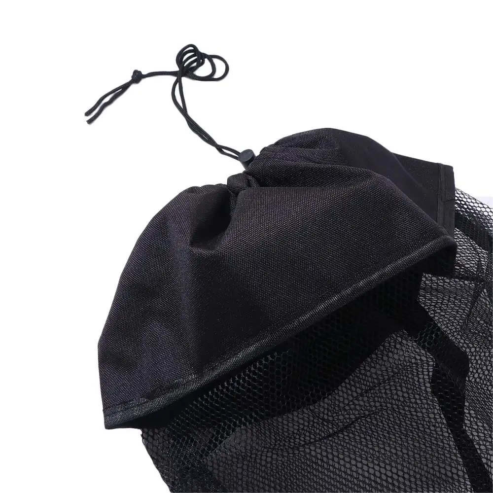 

Mesh Bag Golf Cart Storage Bag Cute Practical Nylon Golf Ball Drawstring Pouch Black Durable Golf Ball Container Men Women