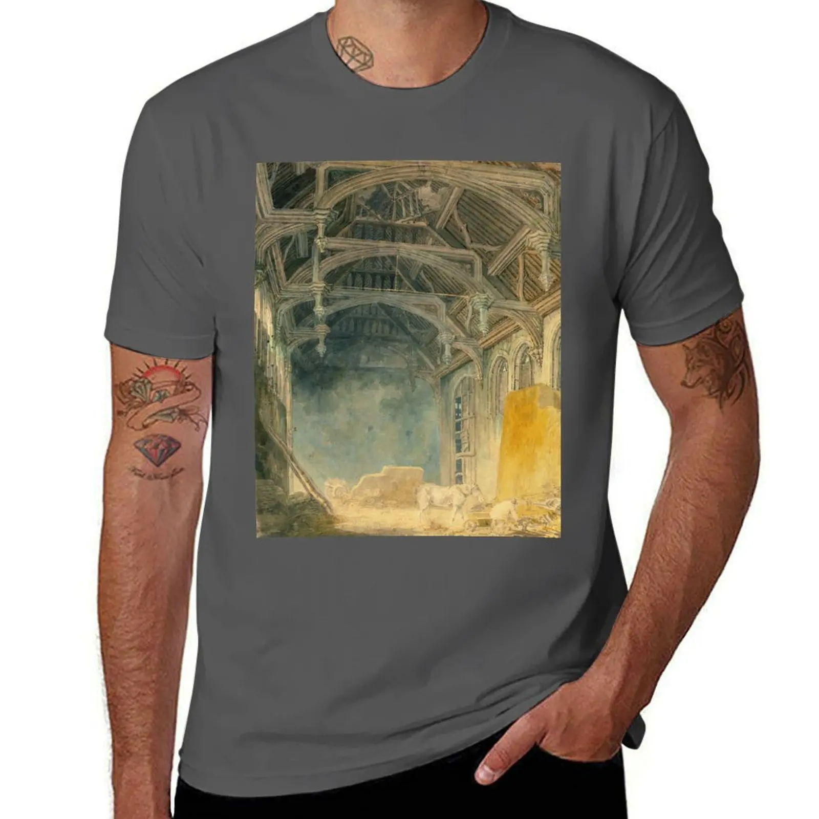 

Joseph Mallord William Turner Interior of St. John's Palace, Eltham T-Shirt funny shirt cotton vintage mens workout shirts