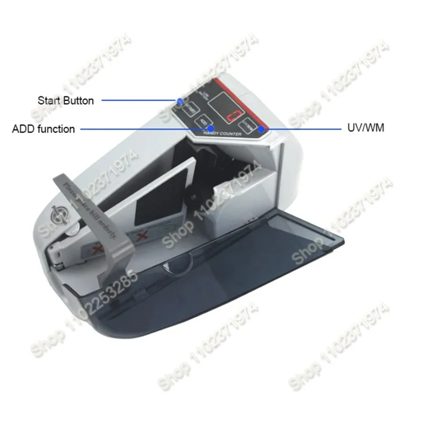 Mini Portable Handy Money Counting Machine For Cash And Banknote Paper Currency Counter With Purple Light Verification