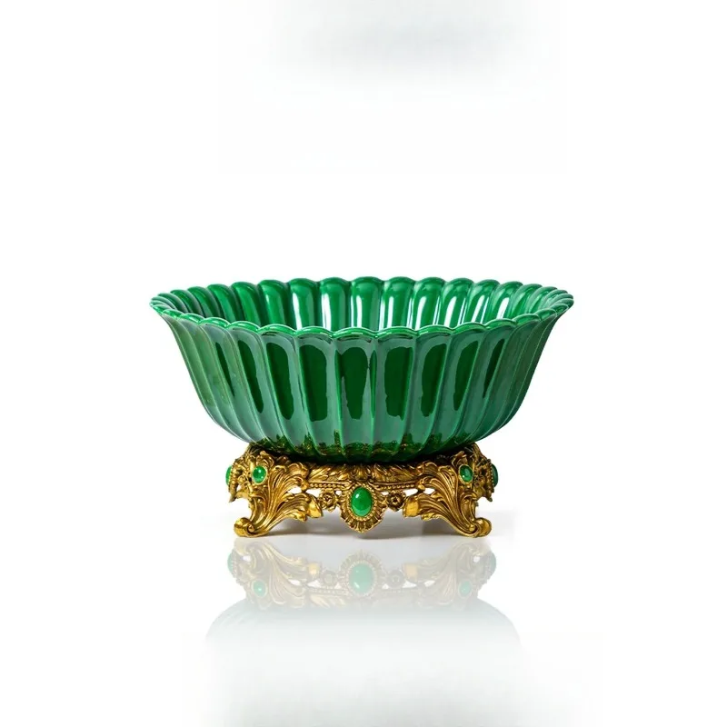 Coffee table household large-diameter flower pot retro style high-end decorative ornament