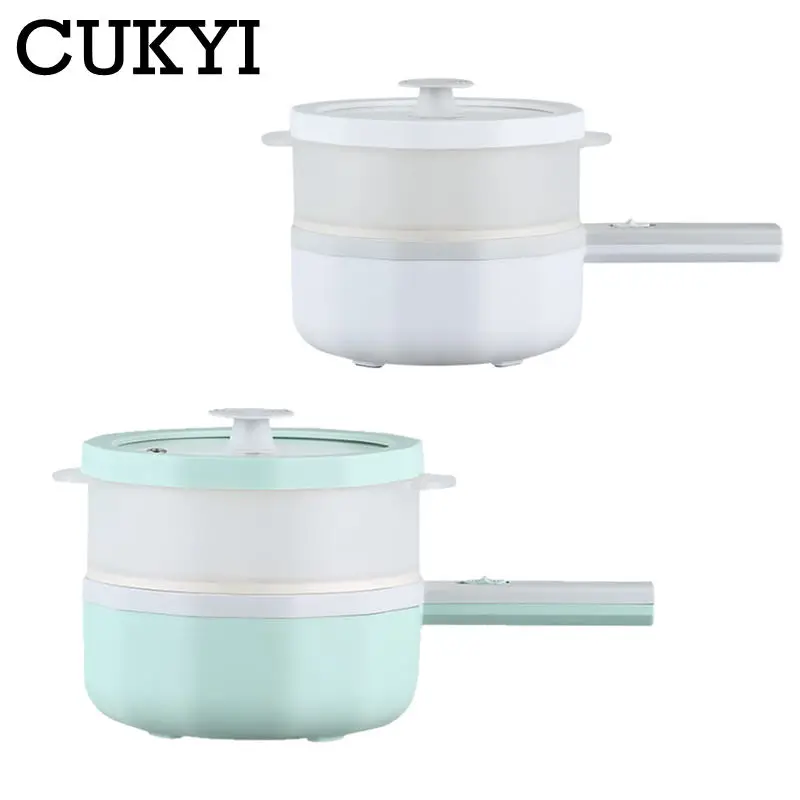 1.5L Electric Multicooker Food steamer 2 Gear adjustable Nano Ceramic Glaze liner Non-stick coat Soup Stew hotpot Noodles Boiler