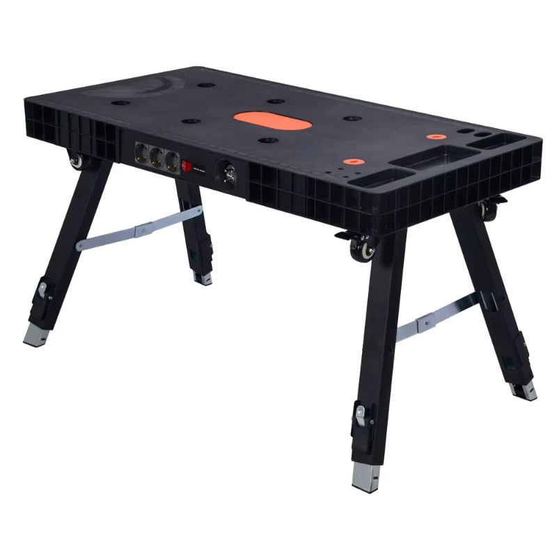 5-In-1 multi-function adjustable workbench, office home woodworking portable hardwood workbench