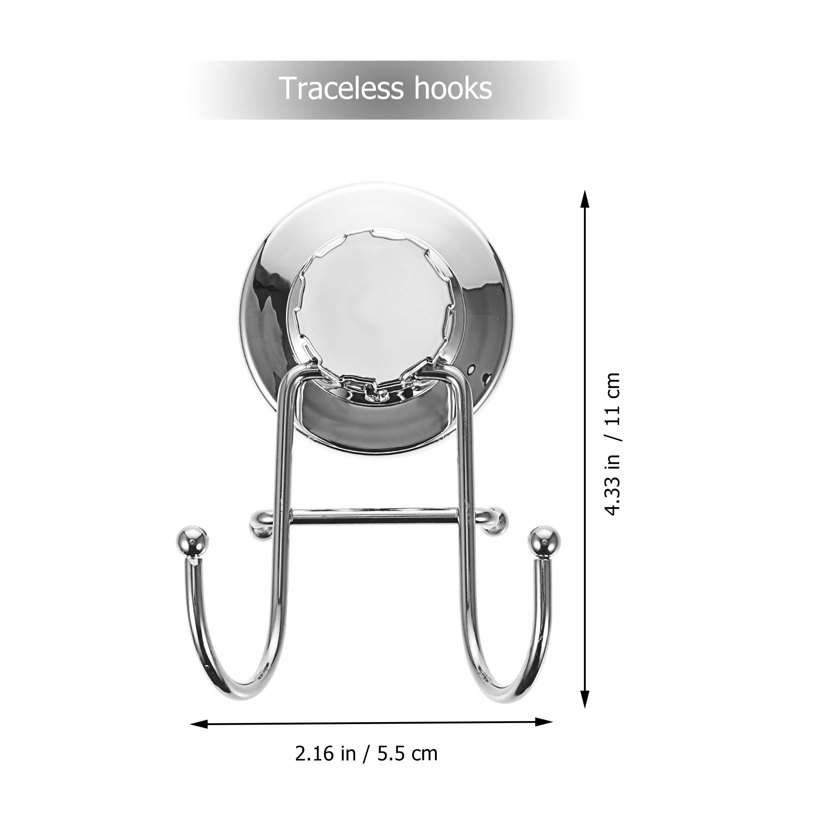 

Powerful Suction Cup Hooks Stainless Steel Wall Mount Traceless Vacuum Reusable Double Towel Bath Rack Washcloth Hanger