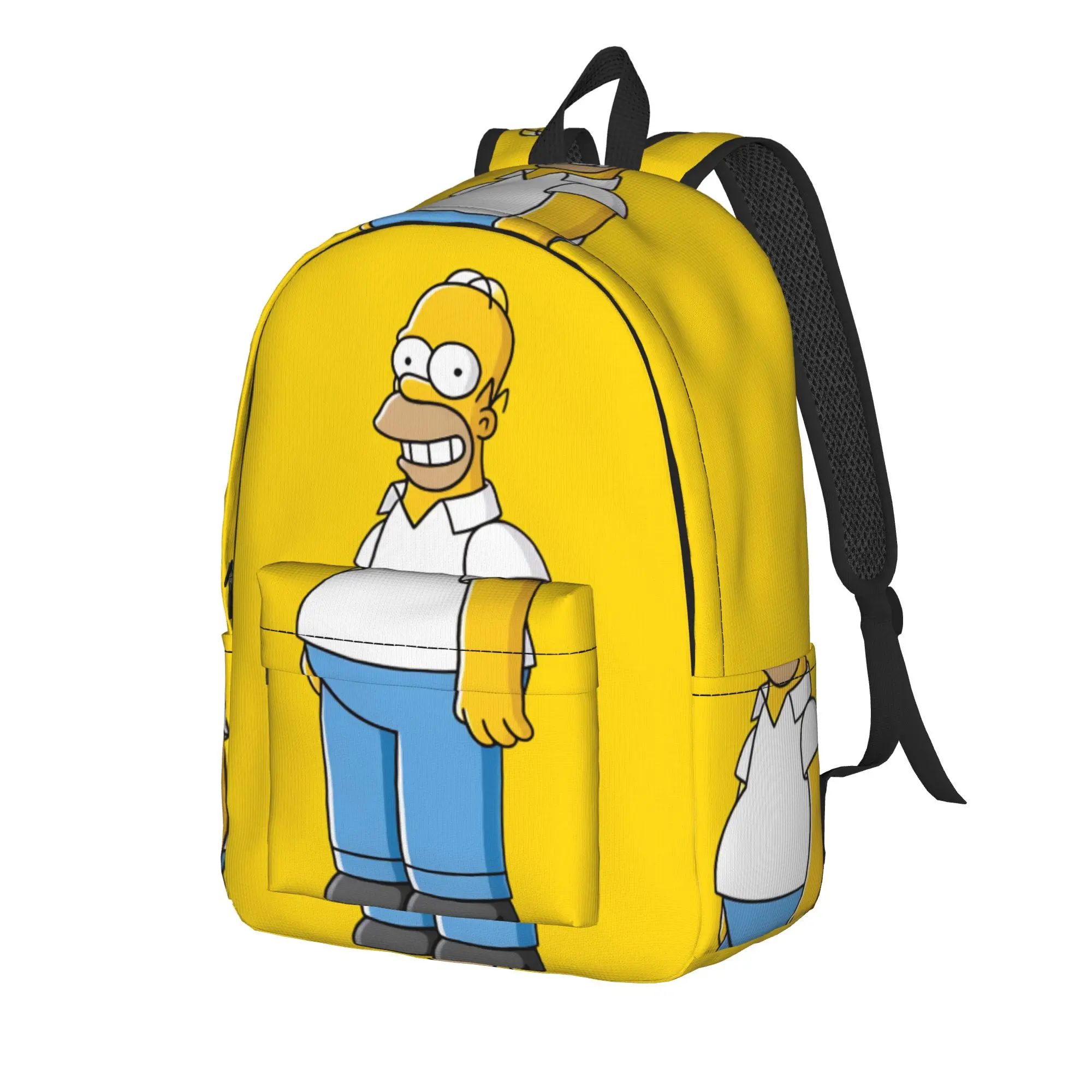 S-Simpsons Family Haunted House Halloween Backpack  Trekking Backpacks Female Colorful Large School Bags Casual Rucksack