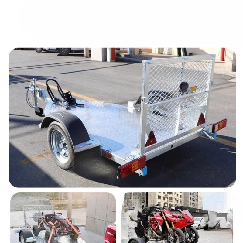 

Trailer Motorcycle Flatbed Trailer Off-Road Motorcycle Rack Single and Double Tow