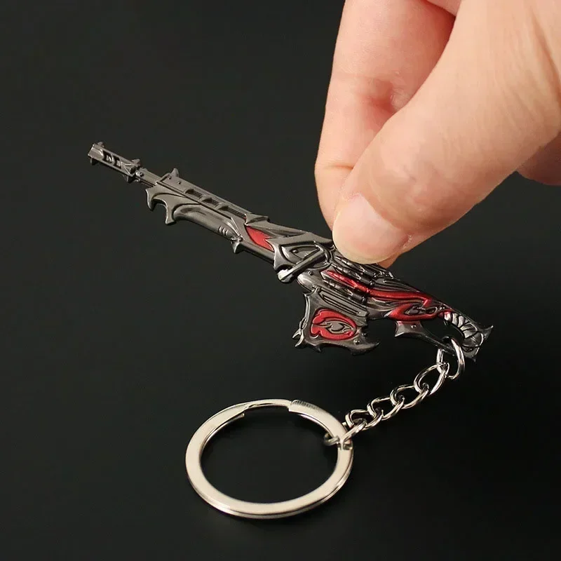 8cm New Valorant Game Peripheral Metal Model Weapons and Props Back Packaging Decoration Pendant Keychain Kids Birthday Gift Toy