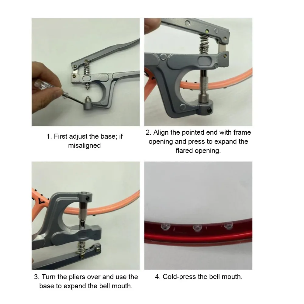 Spring Loaded Badminton Grommet Plier Precision with Screwdriver Stringing Clamp Plier Compact Aluminum Alloy Racket Eyelet Tool