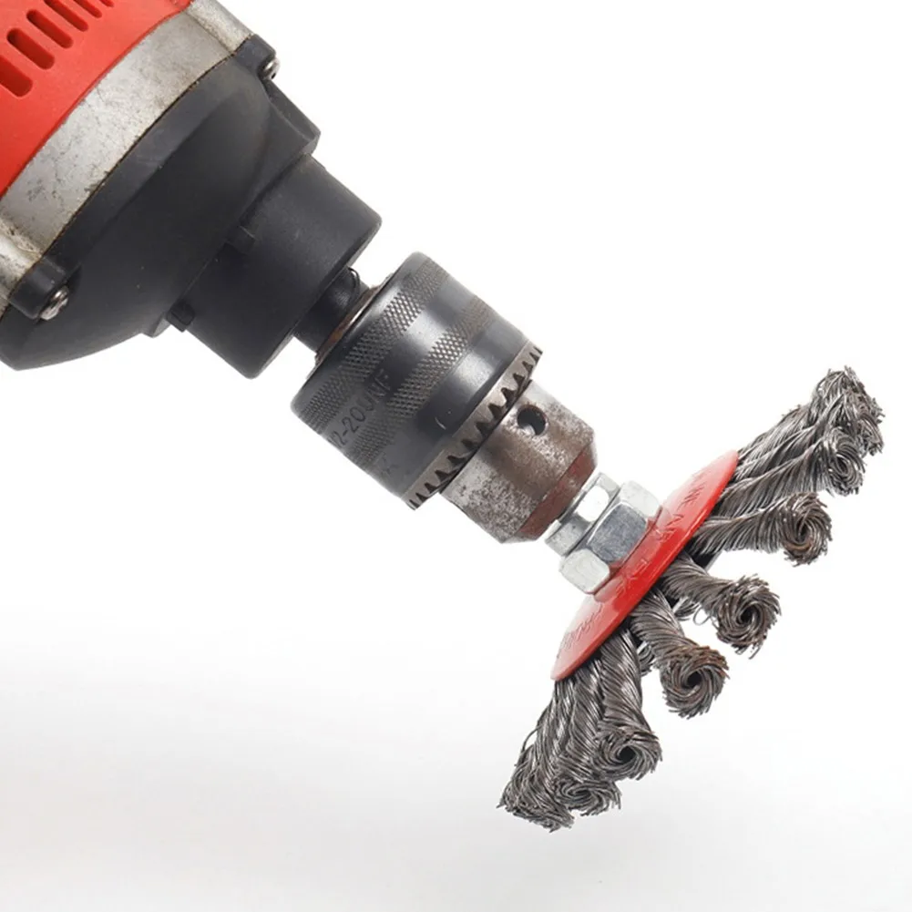 

Steel Wire Cup Brush for Angle Grinder M14x2 Thread - 100mm/115mm/125mm Rust & Paint Removal Tool for Metal & Non-Metal Surfaces