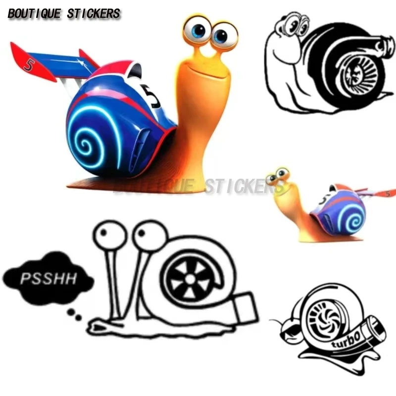 

Turbo Snail Cool Custom Stickers Car Motorcycle Trolley Case Personality Fashion Appliqué Waterproof Vinyl