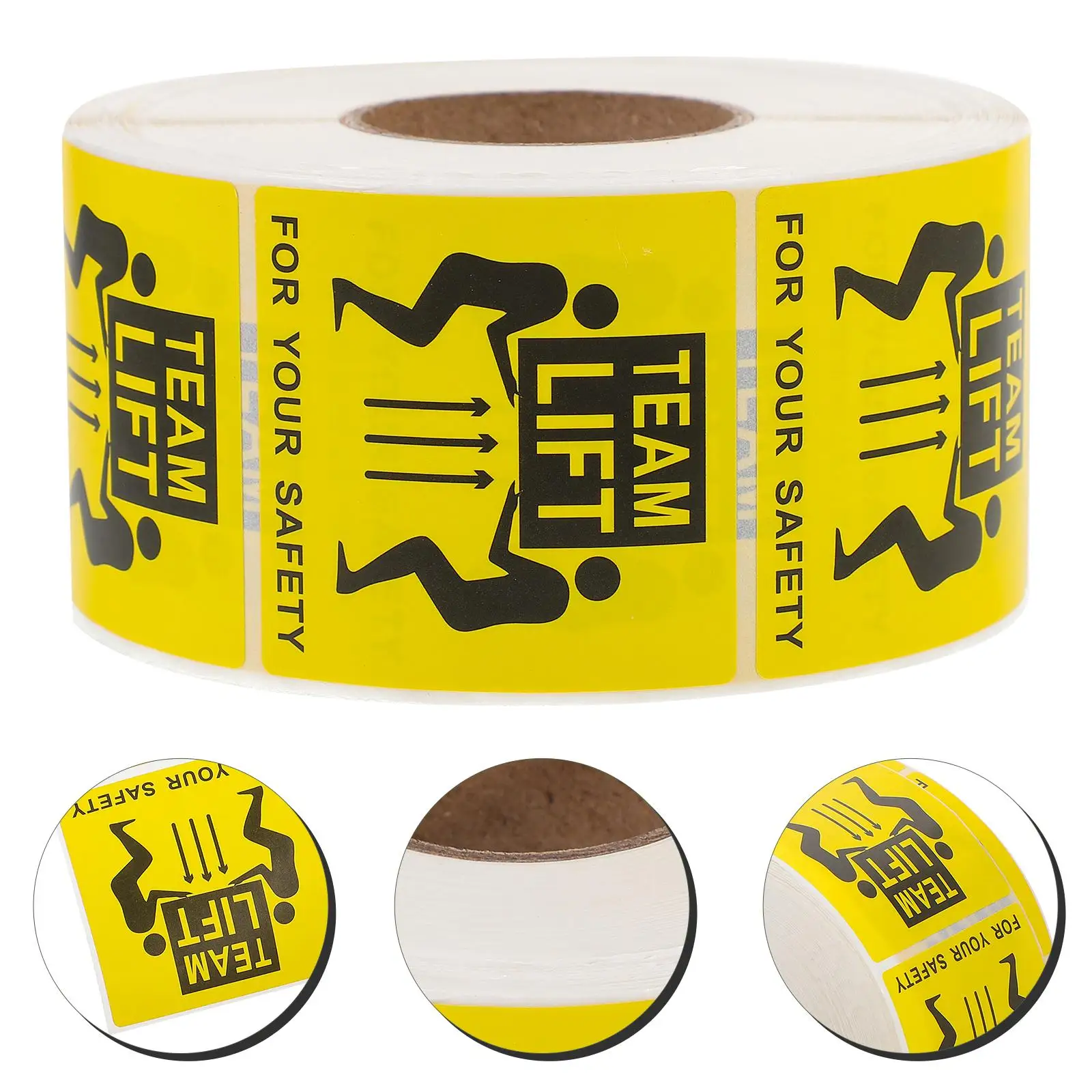 1000 Heavy Warning Labels 50x50mm Team Lift Stickers for Shipping Boxes Heavy Object Tags Logistics Caution Labels