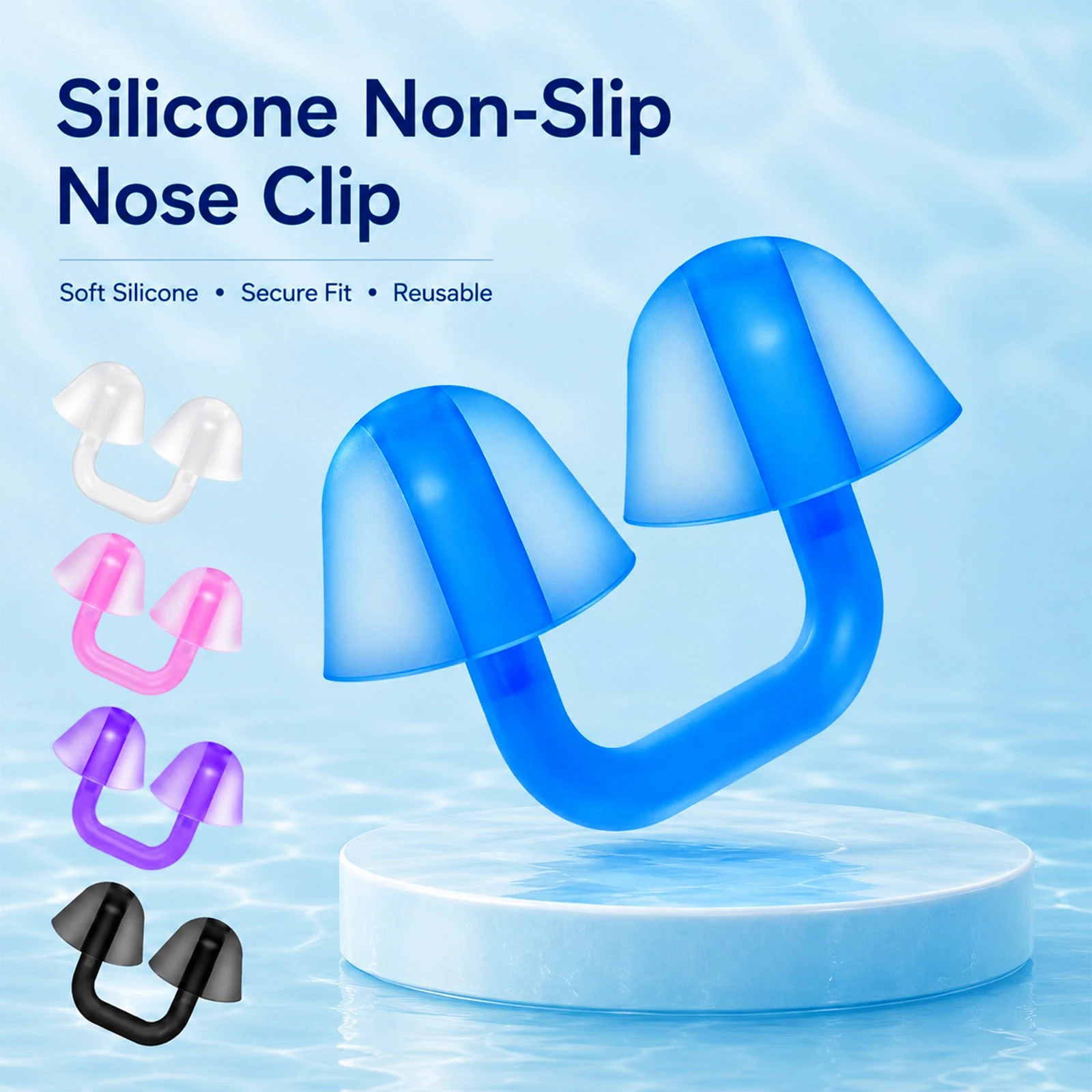 Adults Kids Swimming Nose Plugs Silicone Nose Protector Reusable Waterproof Swim Nose Clip Swimming Diving Surfing Accessories