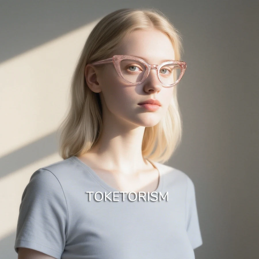 Toketorism Trendy Women's Eyewear Reading Glasses Transparent Frame For Prescription Anti Blue Computer Eyeglasses