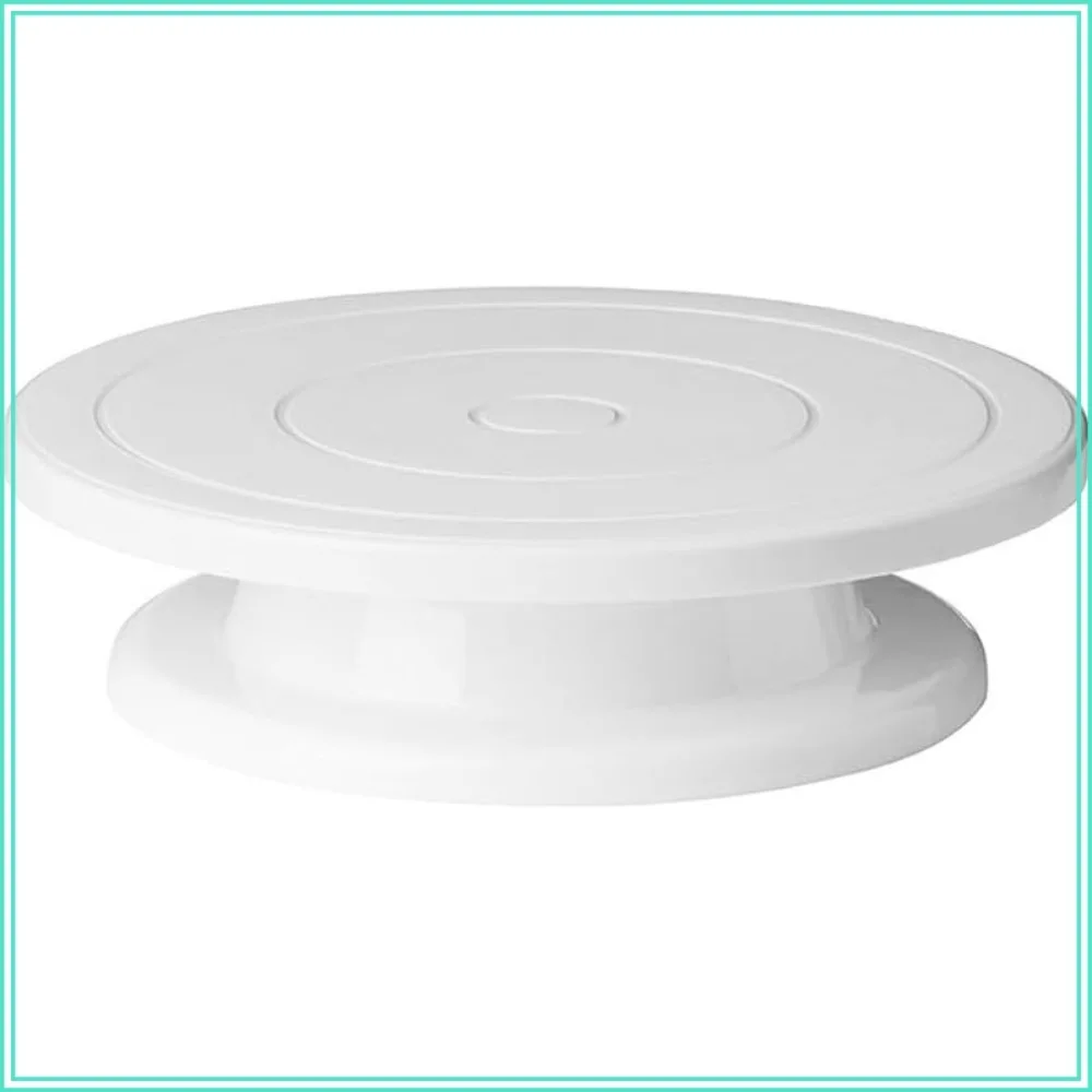 11 Inch Rotating Cake Turntable, Smooth Spinning Turntable for Baking, White